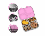 Stainless Steel 4 Compartments Bento Lunch Box - Image 