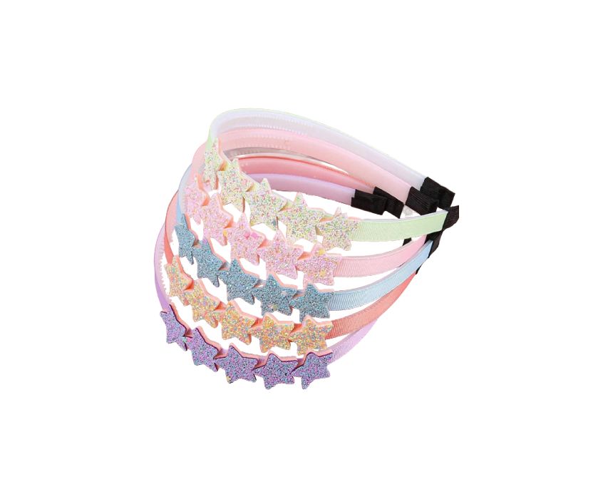 7-7 Glittery Stars Headbands 1 pc