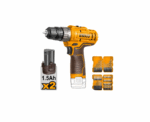 Ingco Cordless Impact Drill with Accessories Boxes - Image 