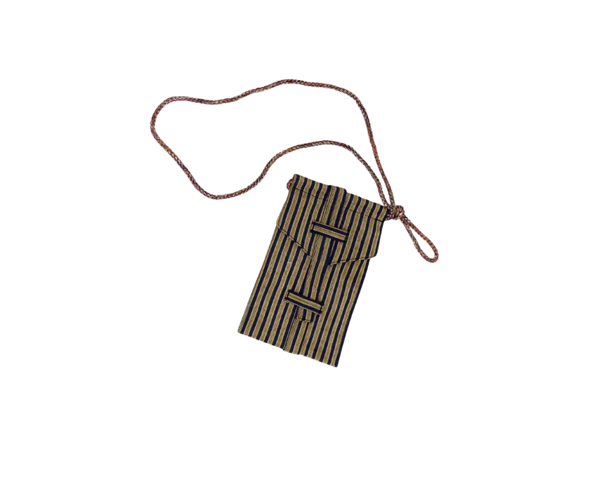 PC3 Striped Phone Case in Black and Brown - Image 1