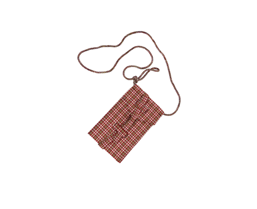 PC4 Checkered Phone Case in Red and Brown - Image 1