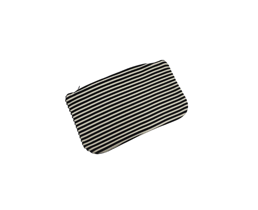 Stripped pouch PCH9 Stripped Pouch in Black and White - Image 1