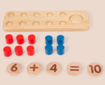 Wooden Montessori Numbers Matching Board - Image 