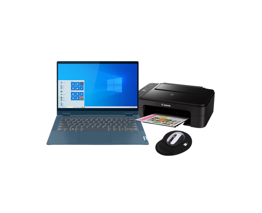 16 Lenovo Flex 5 Ryzen 5 Laptop and Canon Wireless Printer Bundle - Image 1