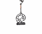 Cancer Zodiac Sign Keychain - Image 