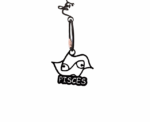 Pisces Zodiac Sign Keychain - Image 
