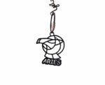 Aries Zodiac Sign Keychain - Image 