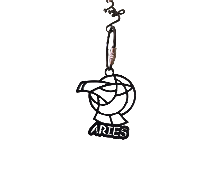 47 Aries Zodiac Sign Keychain - Image 1