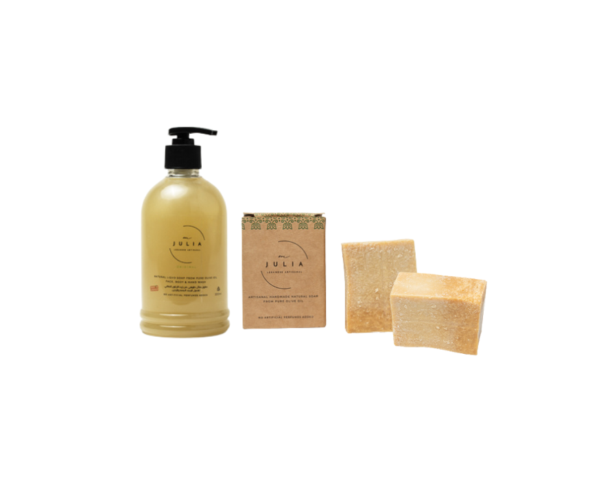 6 Olive Oil Liquid Soap and Two Bars Bundle - Image 1