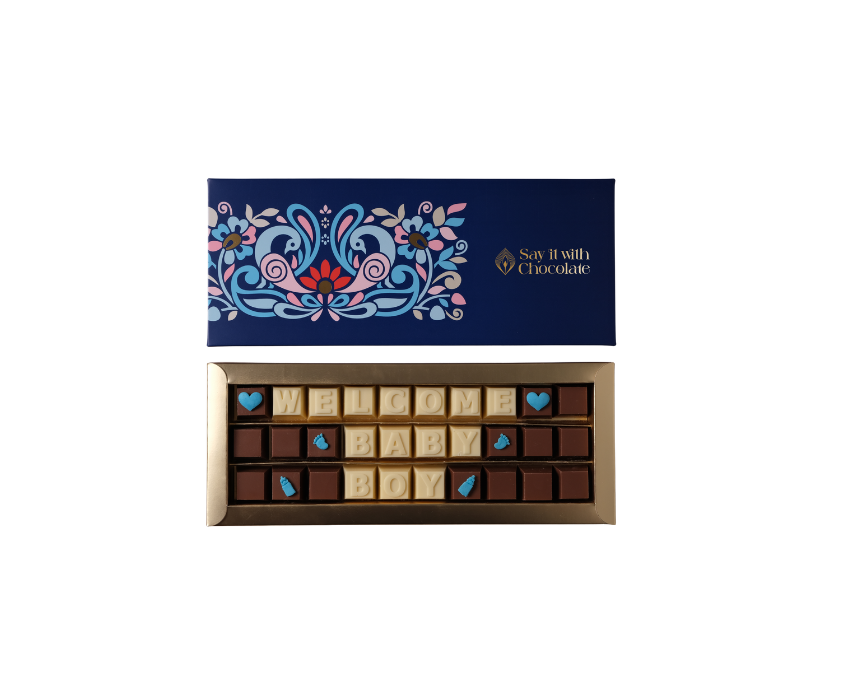 9 "Welcome Baby Boy" Harmony Chocolate Box - Image 1