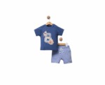 Baby Boy Short Set in Navy Blue - Image 