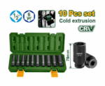 Jadever 1/2 Long Socket Set 10pcs - Image 