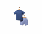 Baby Boy Short Set in Navy Blue - Image 