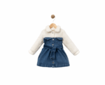 Plush Girl Denim Dress in Navy Blue - Image 