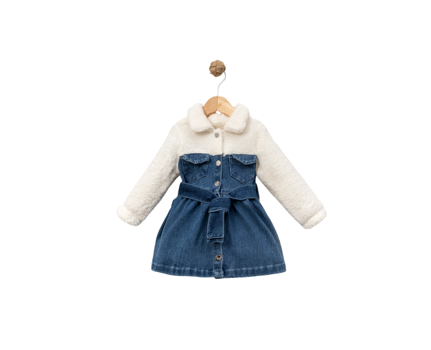 13 Plush Girl Denim Dress in Navy Blue - Image 1