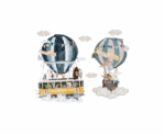 Hot Air Balloons and Animals Wall Decal - Image 