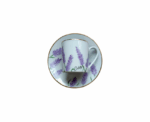 Hand Painted Lavender Coffee Cup with Saucer - Image 