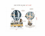 Hot Air Balloons and Animals Wall Decal - Image 