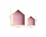 House Wood Shelves Set of 2 - Image 
