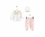 Floral Patterned Baby Girl Set in White - Image 