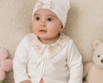Floral Patterned Baby Girl Set in White - Image 
