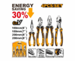 Ingco Industrial Pliers Set 4pcs - Image 