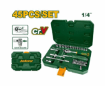 Jadever 1/4 Socket Set Box 45pcs - Image 