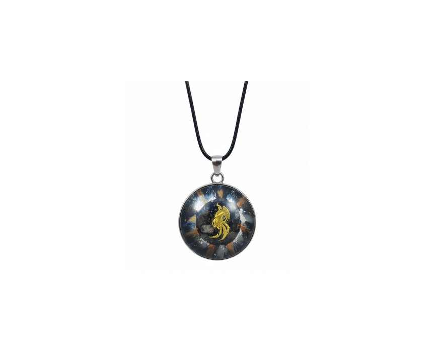 PHEONIX AND DRAGON 2 Phoenix and Wolf Orgonite Pendant - Image 1