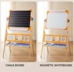 Multifunctional Wooden Double-sided Magnetic Drawing Board - Image 