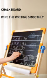 Multifunctional Wooden Double-sided Magnetic Drawing Board - Image 