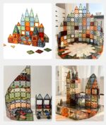 3D Nature Colored Dazzling Magnetic Tiles Set B - Image 