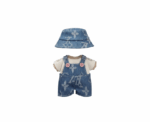 Denim Louis Vuitton Labubu Outfit - Image 