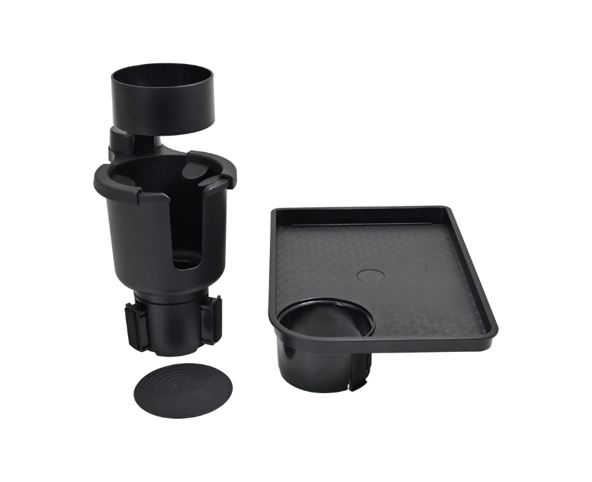 1 Car Cup Holder Expander with Food Tray - Image 1