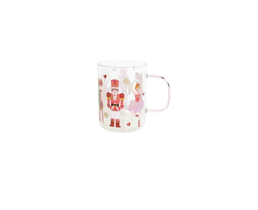 1 Christmas Glass Mug - Image 1