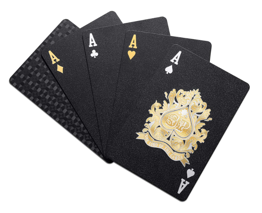 1 Waterproof Luxury Black Friends Playing Cards - Image 1