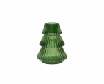 Green Glass Candle Holders - Image 