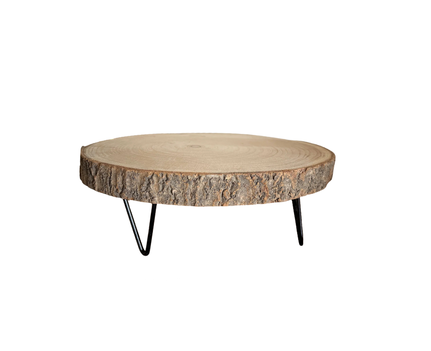 1 Wooden Tray Metal Stand - Image 1