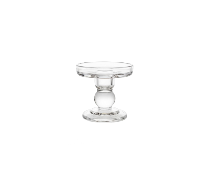 1 Transparent Glass Candle holder - Image 1