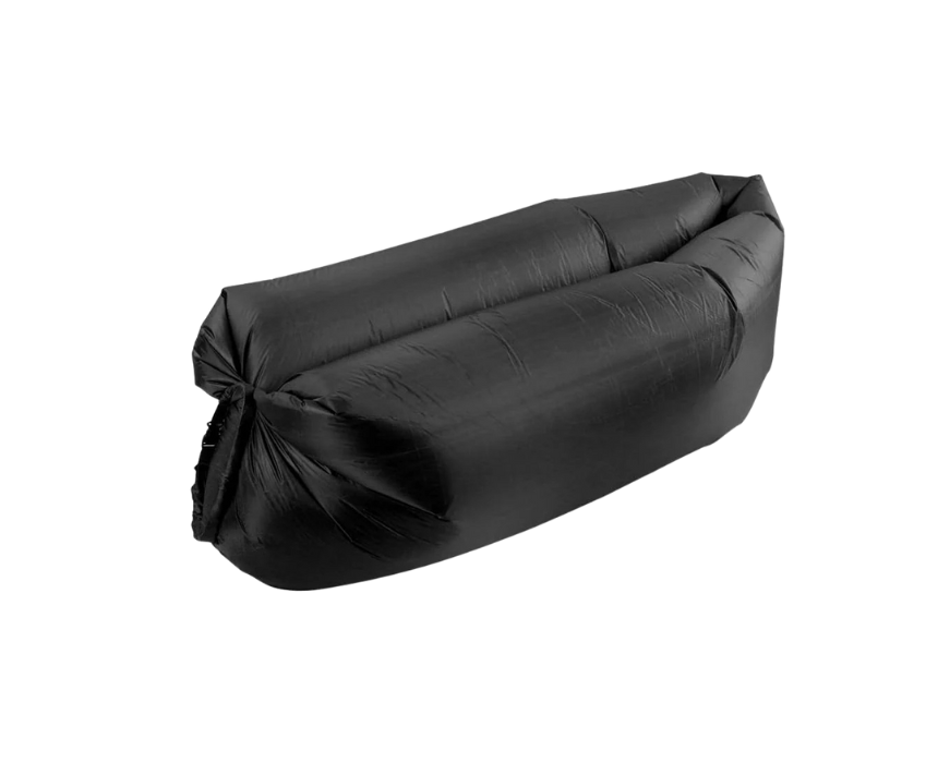 1 Black Waterproof Portable Inflatable Beach Sofa Bed - Image 1