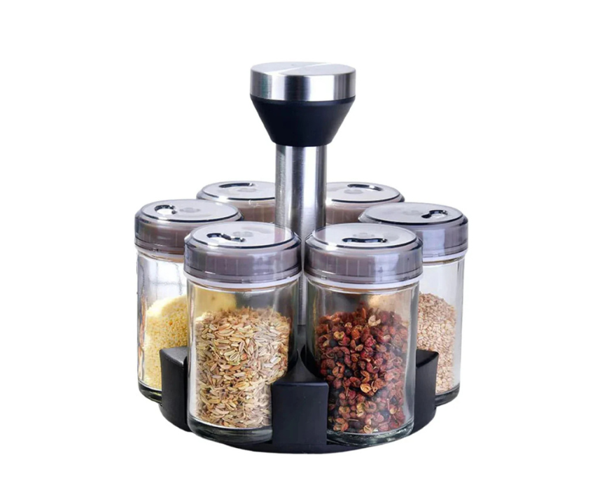 1 6 Jar Spice Rack Organizer - Image 1