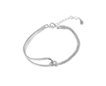 Love Knot Silver Bracelet - Image 