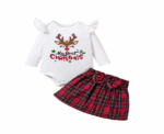 Girl Christmas Outfit 6-9M - Image 