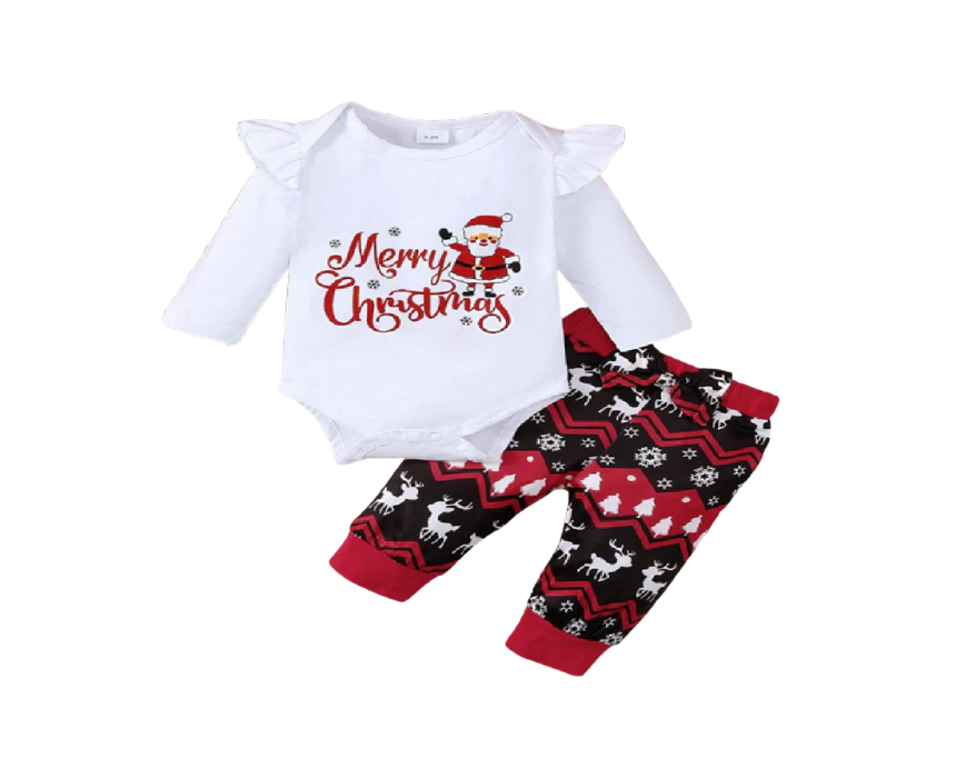 1 Christmas Outfit Set 3-6M - Image 1