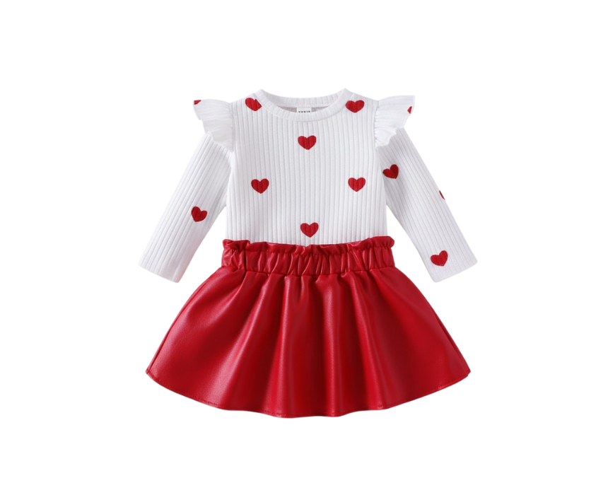 1 Heart Print Set 9-12M - Image 1