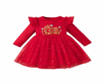 Red Christmas Dress 6-9M - Image 