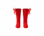 Bow Socks in Red 0-6M - Image 