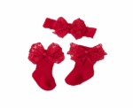 Lace Set in Red 6-12M - Image 