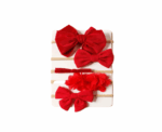 Bow Headbands Set in Red - Image 