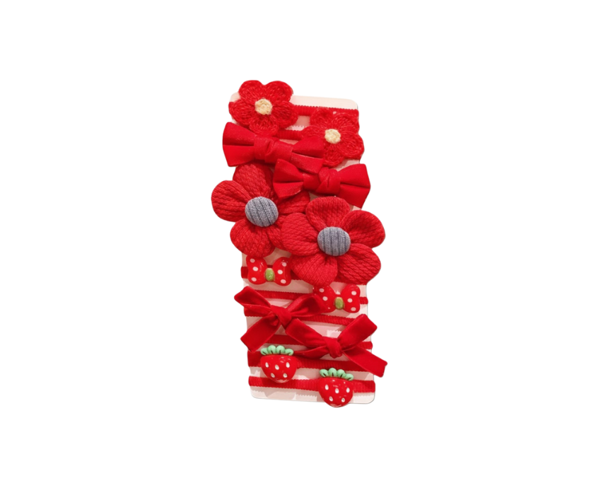 1 Strawberry & Flower Hair Ties - Image 1