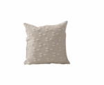 Beige Textured Knot-Dot Cushion - Image 